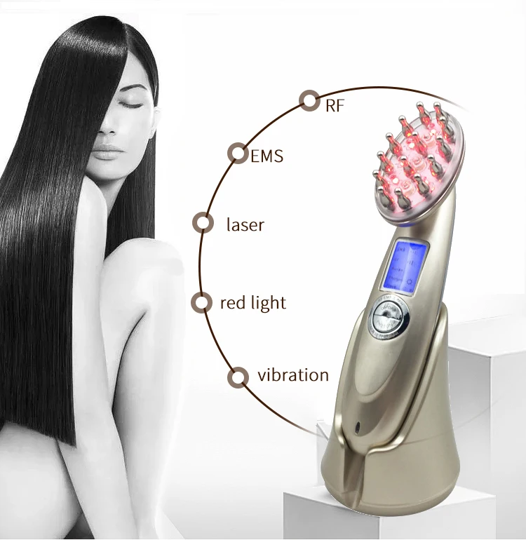 New Design Laser Massage Hair Restoration Comb Kit In Stock Beauty Machine 2020 With Technology Vibration Massage Comb