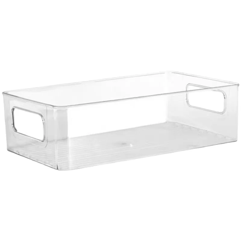 High quality Plastic Storage Bins Desktop storage box transparent desk bookshelf organization box