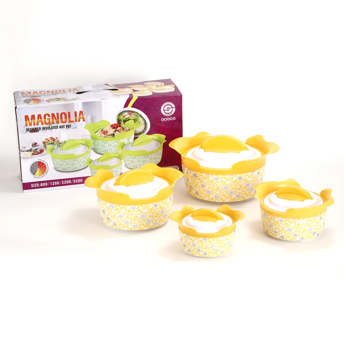 Coloful Stainless Steel 4Pcs Set Casserole Thermal Insulated Bowl with Lid Insulated Casserole Hot Pot