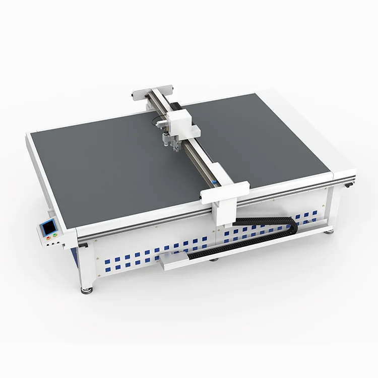 digital flatbed honeycomb vaccum table printed fabric cutting plotter machine with oscillating knife