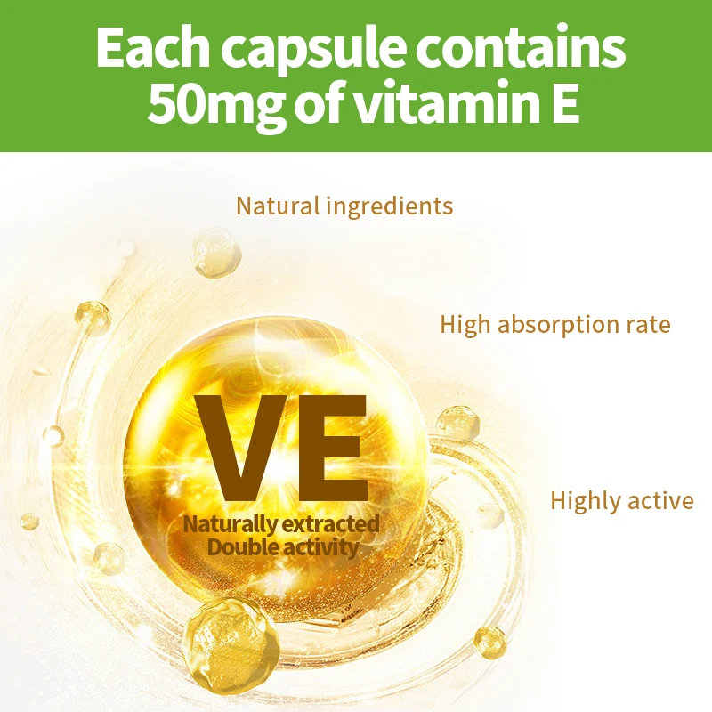 CFLCFH Vitamin E Capsules Antioxidant Supplements Soft Gels 30Pcs/Bottle OEM/ODM