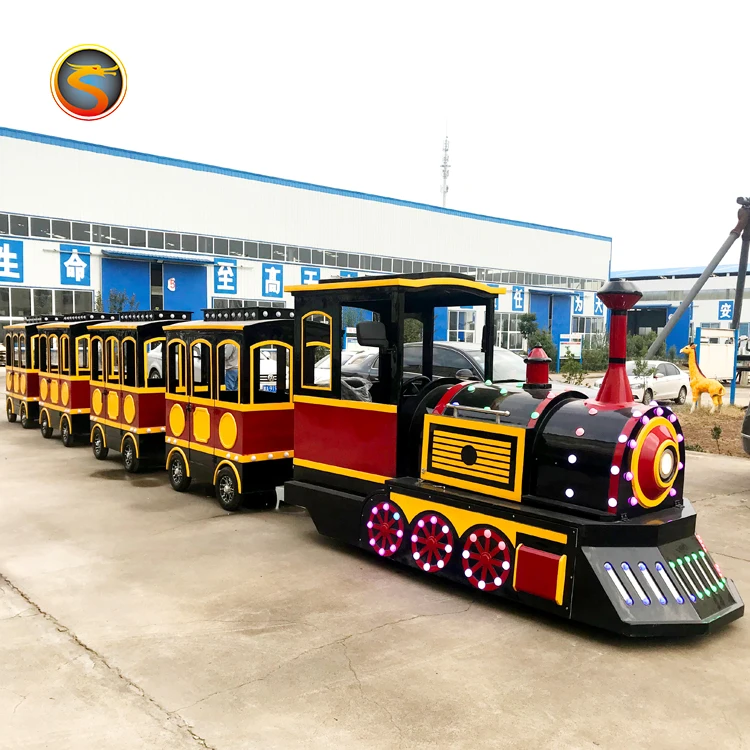 new product factory price kids adult amusement electric tourist train ride