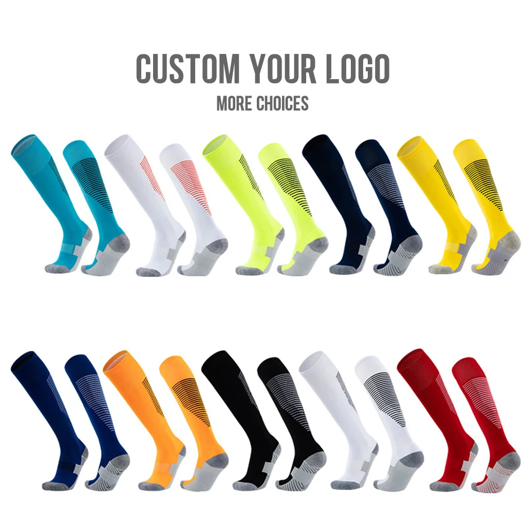 HOSTARON Custom Made Socks High Quality Running Cycle Athletic Socks Football Anti Slip Grip Soccer Men Sports Socks