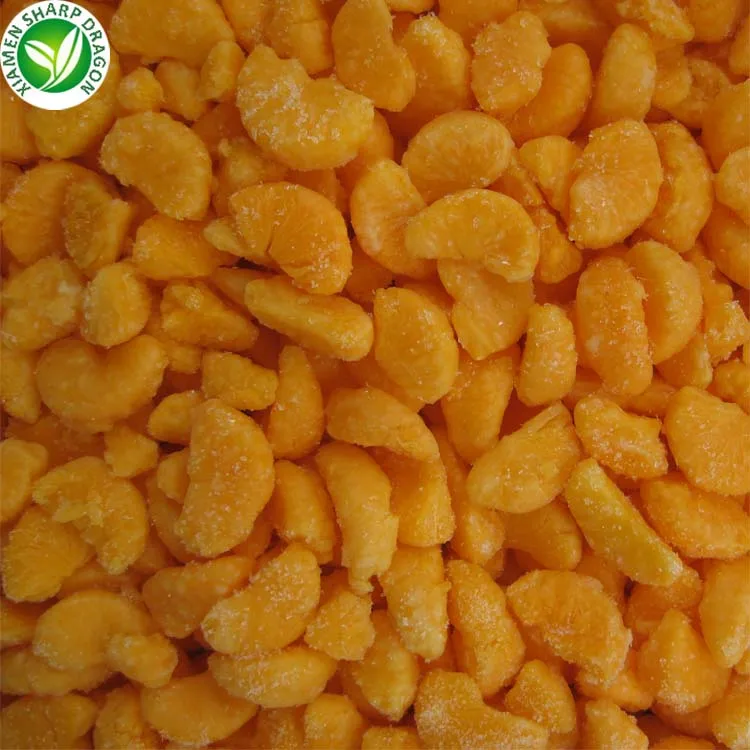 Wholesale Price Frozen freezing fresh peeled sweet mandarin orange lobe petals slices fruit Unsweetened Bulk Organic Freeze