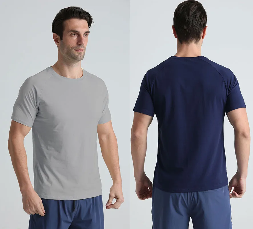 Wholesale Fitness Gym Men Bodybuilding Workout T-shirt White T Shirt For Men high quality cotton Athletic Sports T Shirts