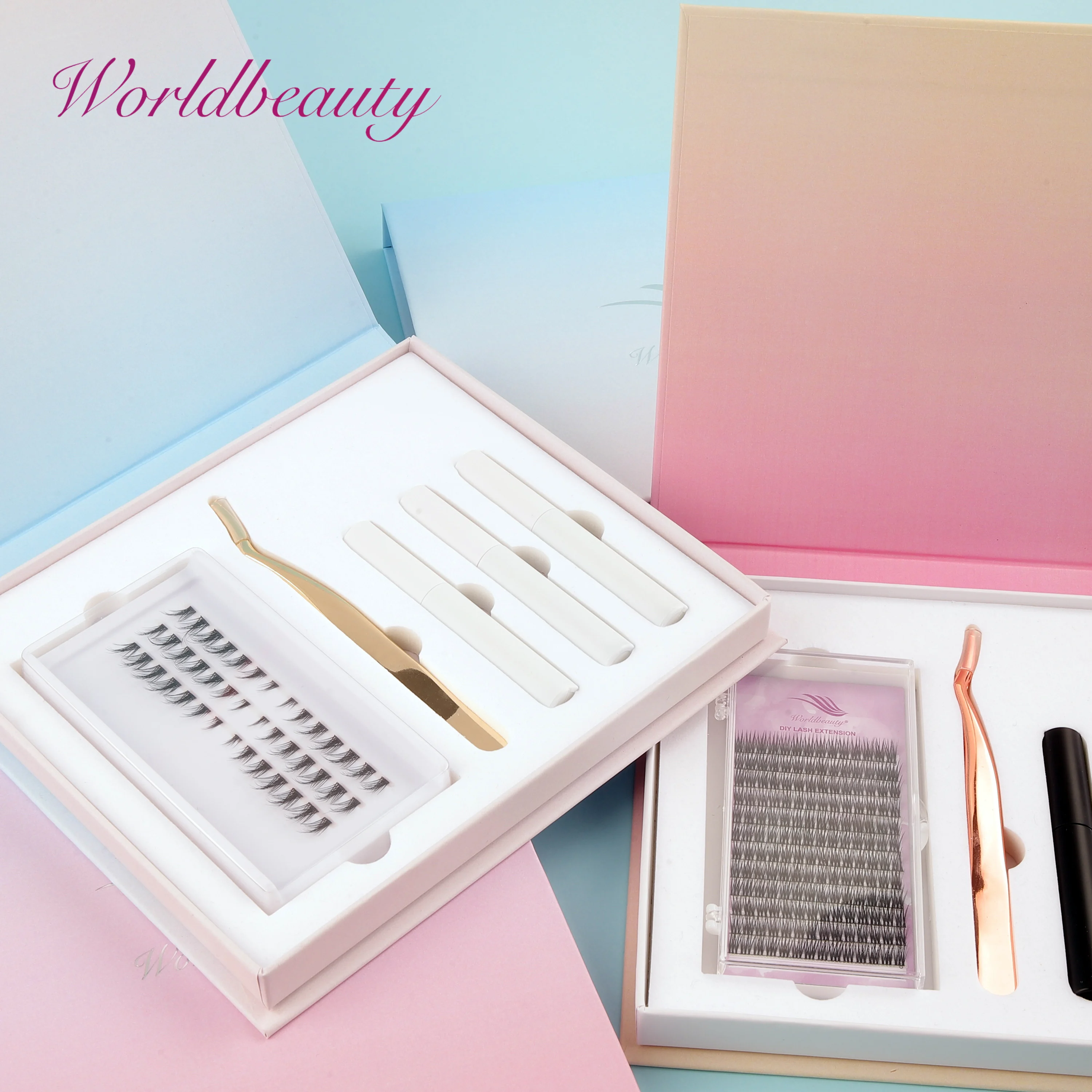 worldbeauty glue-based diy air lash segmented eyelash diy lash extensions lash clusters diy eyelash extensions pre cut