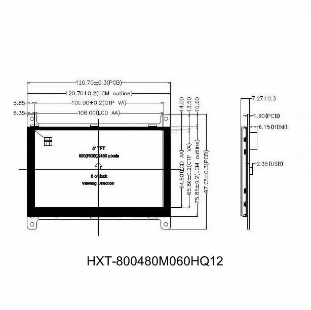  На тонкопленочных транзисторах на тонкоплёночных 5 дюймов 800x480 lcd-плата контроллера android с 5-контактный разъем USB емкостная сенсорная панель 19 pin