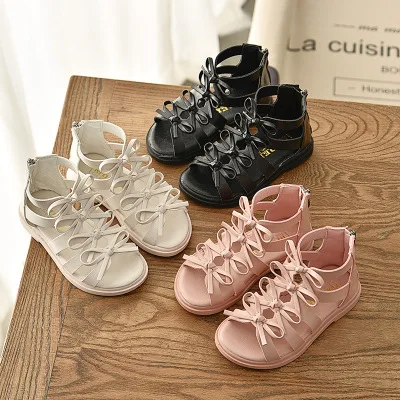 
Baby Girls Classic Sandals Infant Kids Elegant Princess Shoes Baby Sandals Kids Shoes Soft Zipper Comfortable Flat Shoes 