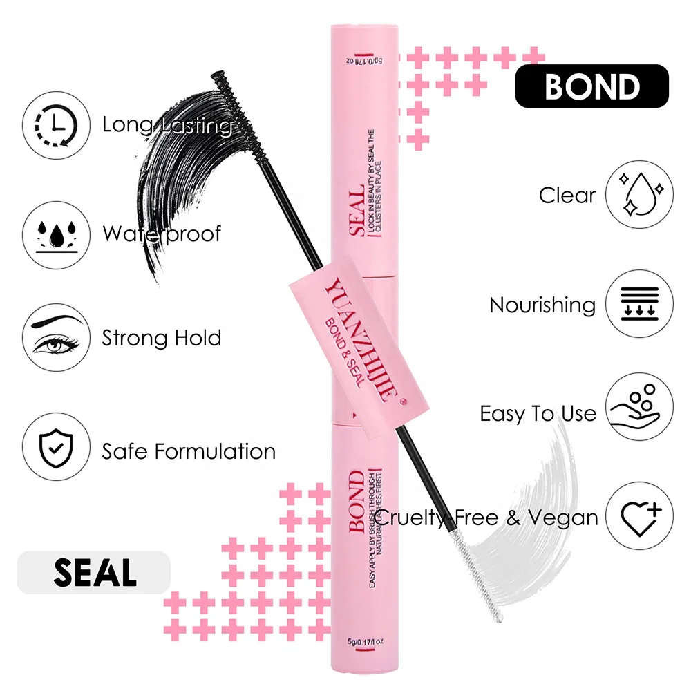 Custom Logo Lash Bond And Seal Long Lasting Glue Adhesive For Cluster Diy Lashes low irritation lash adhesive