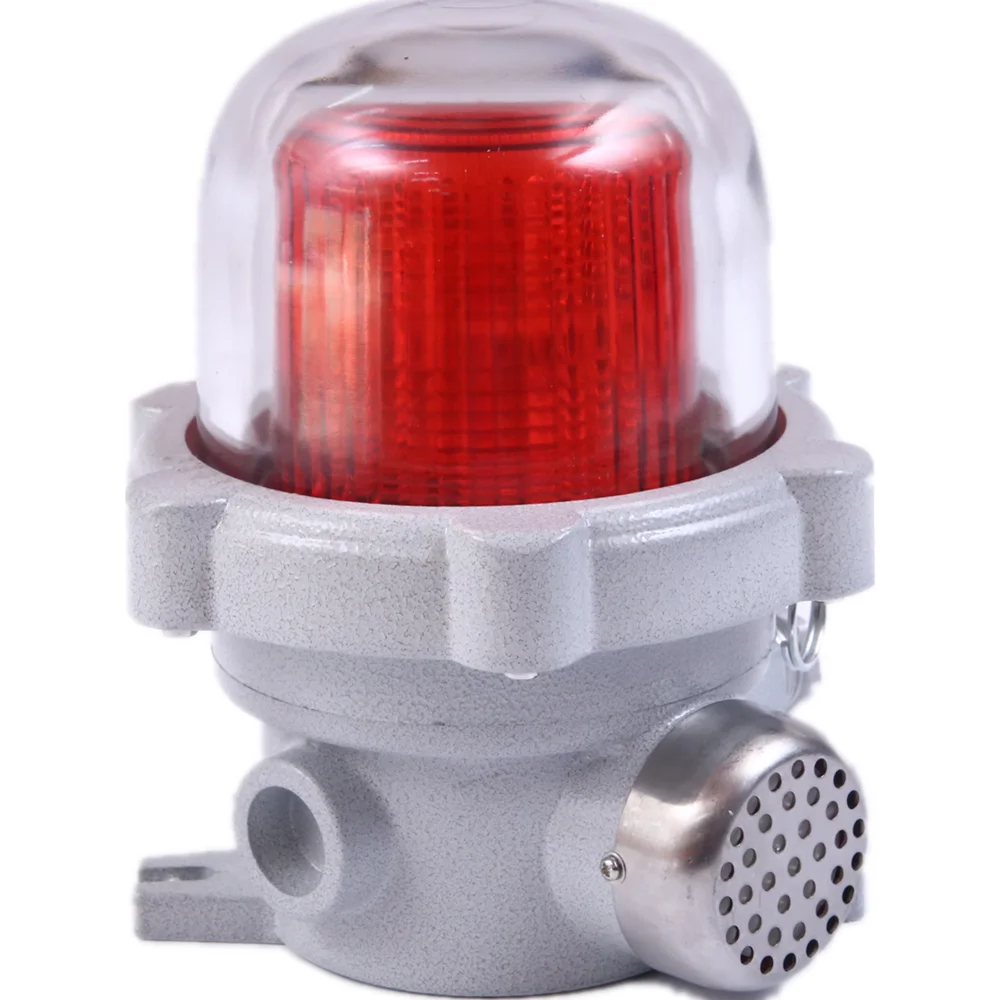 ATEX LED 5W IP66 24v dc flame proof flash lights with buzzer warning lamps explosion-proof strobe beacon lights
