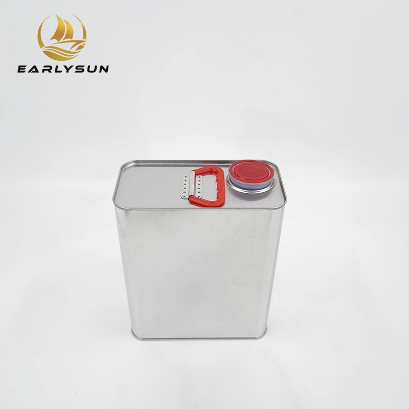 Square Paint Can With Plastic Handle and Metal Ear Made in China