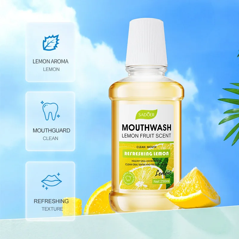 SADOER лимон мята персик ополаскиватель для полости рта уход за зубами OEM ODM аксессуары