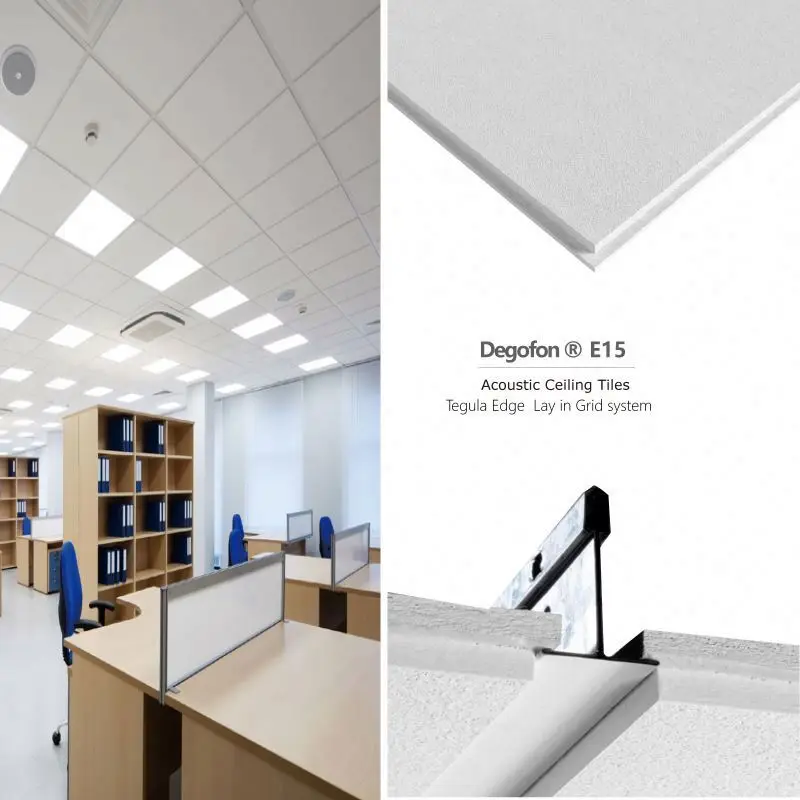 Acoustic panels sound proof padding 4x 4x1 inches dampening used in home offices hexagon white factory oem Suspended grid