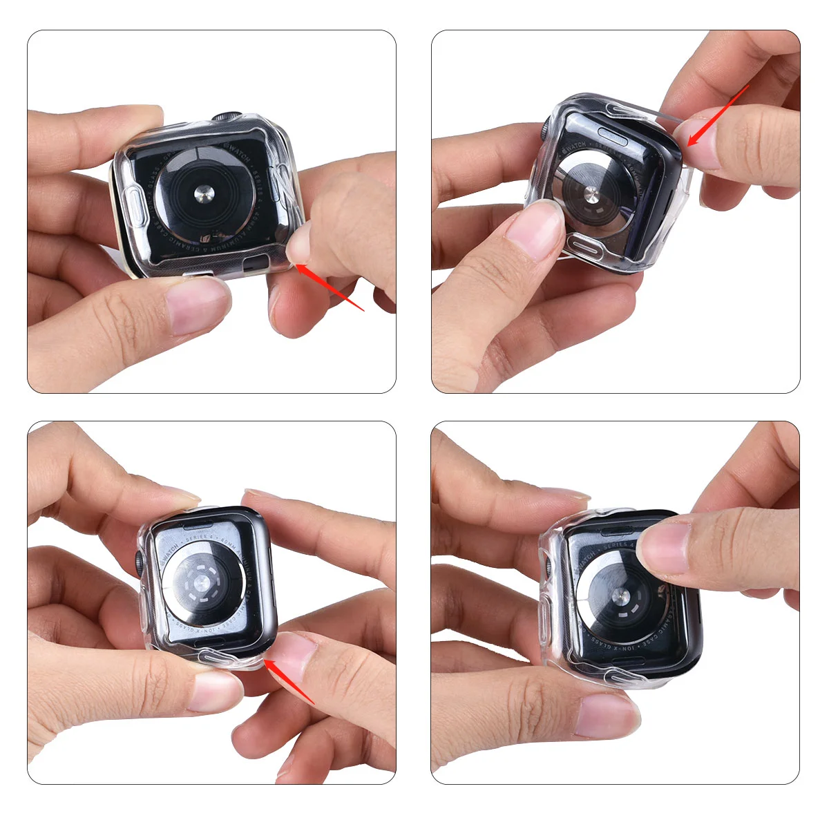 Чехол для Apple Watch 3 2 1 38 мм 42 360 полностью мягкий прозрачный защитный чехол из ТПУ iWatch 4/5/6/SE/7 44 40