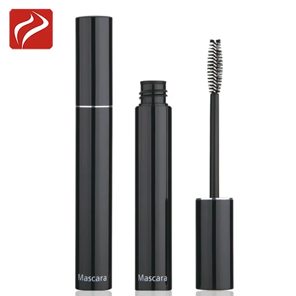 Square Black Aluminum Mascara Tube With Gold Cap Mascara Cases Cosmetic Packaging