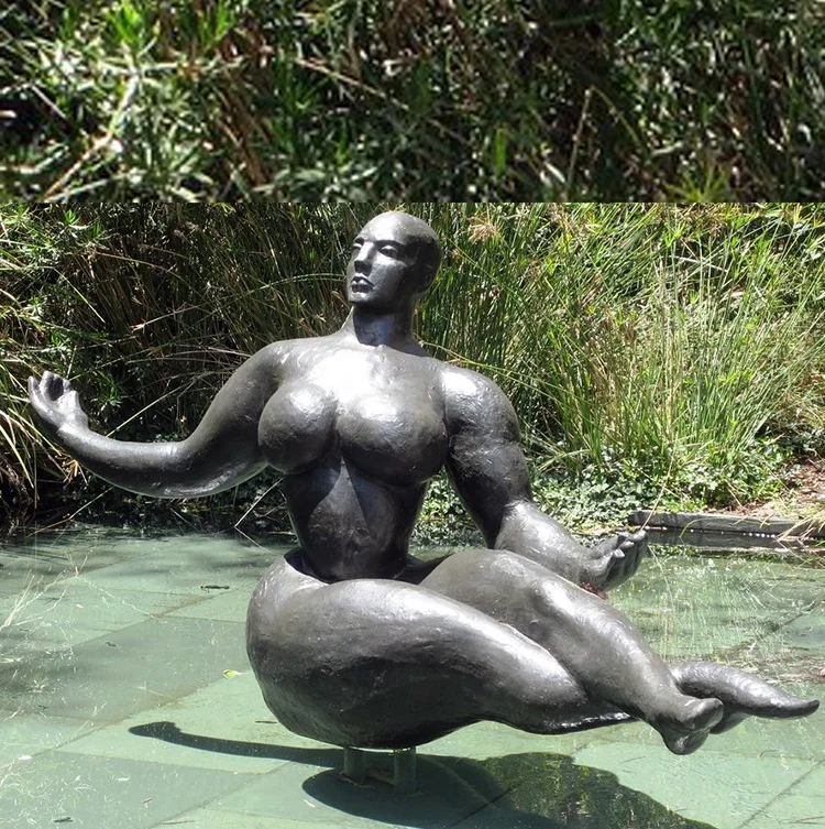 Outdoor popular life size figure sculpture bronze nude fat statue