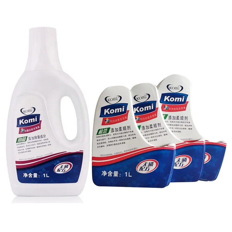 Custom Printing Fabric Softener Private Labels Adhesive Bottle Stickers IML Labels for Liquid Detergent Daily Products