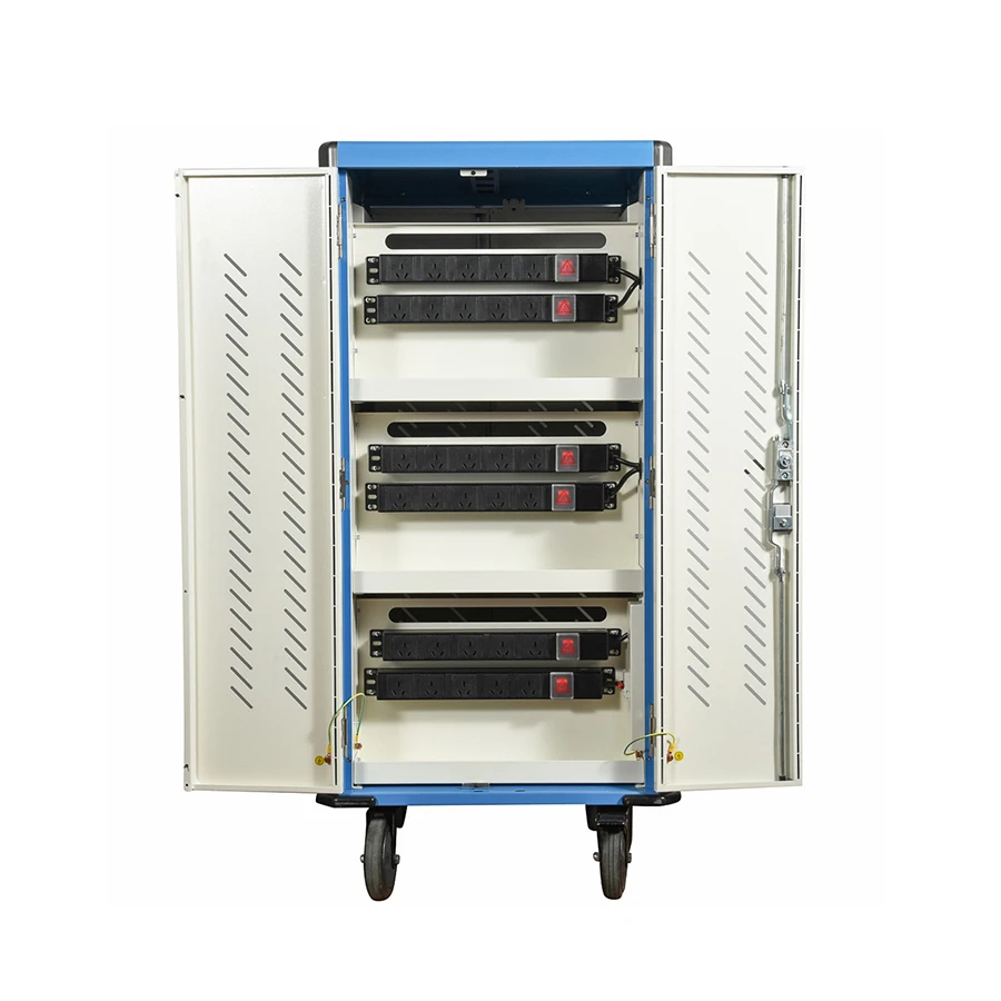 AC Type Laptop Charging Trolley, Aluminum Frame, Light Weight, 30 Slots, Argentine Socket