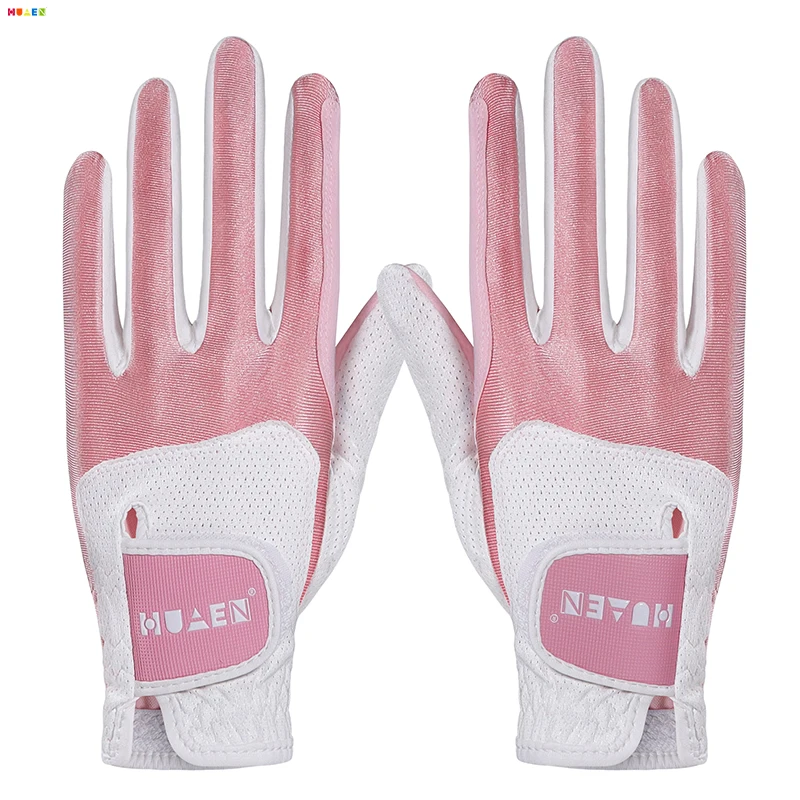 Golf Women Gloves Soft Feel Custom Golf Gloves Breathable Non-slip Cabretta Leather Golf Glove ODM OEM Manufacturer