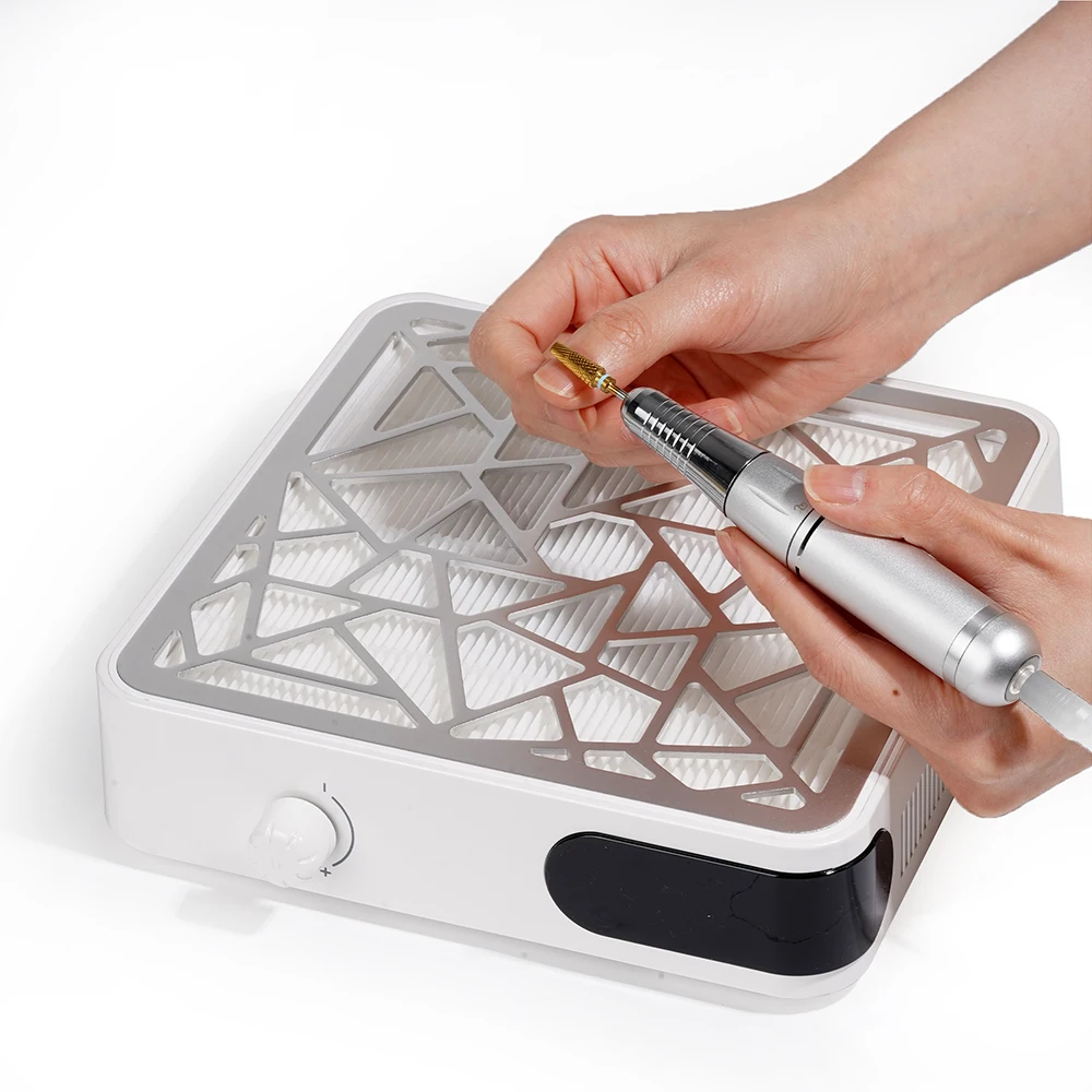 Factory Direct Sale LCD Display Rechargeable Strong Fan Nail Dust Collector for Manicure Salon
