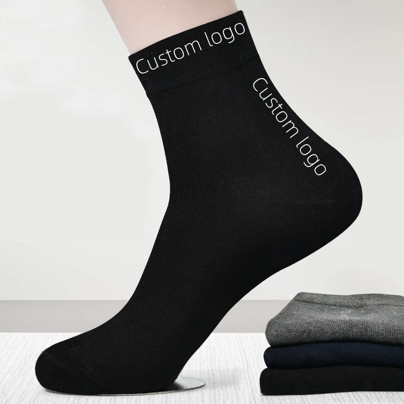 2022 New black custom mens wool socks custom wool socks winter socks