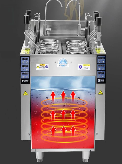 Automatic lift  noodle soup boiler equipment noodle pasta ramen spicy hot pot commercial cooking boiler