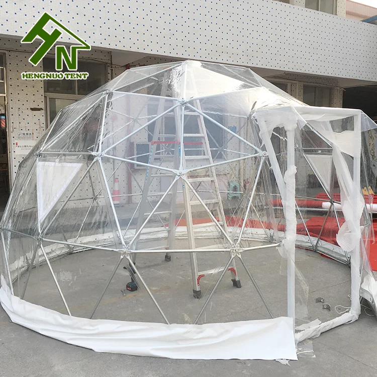 Стальная рама прозрачная садовая иглу прочная геодезическая Маленькая палатка с водонепроницаемым покрытием из ПВХ
