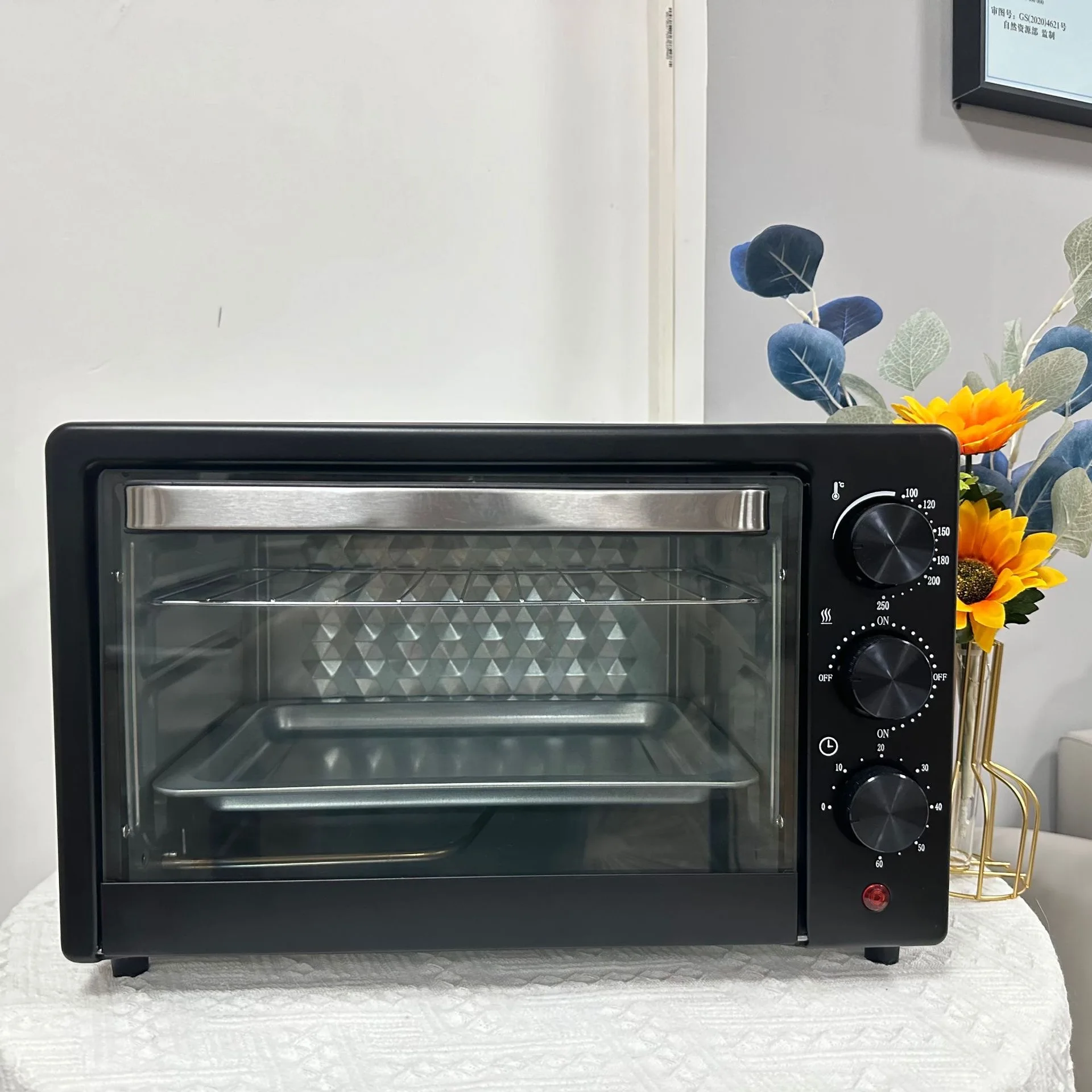 48 liter large capacity electric oven, independent temperature control oven, household wind oven, microwave oven