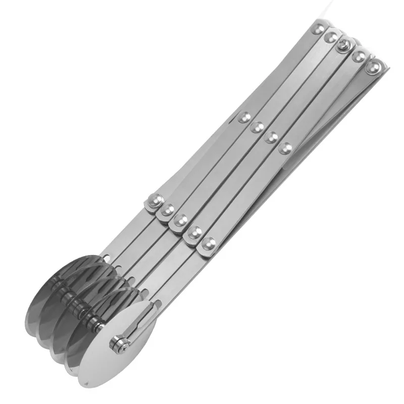 Adjustable 3/5/7 Wheels Stainless Steel Pizza Cutter & Pasta Roller Baking Type Dough Cake Noodles Peeler & Rocker Pastry Cutter