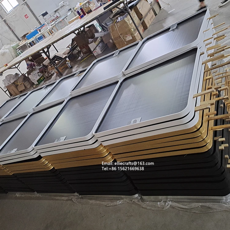 Rectangle Mirror Decorative Big Large Black Gold Metal Aluminum Framed Full Length body Long Dressing wall Bathroom Mirror