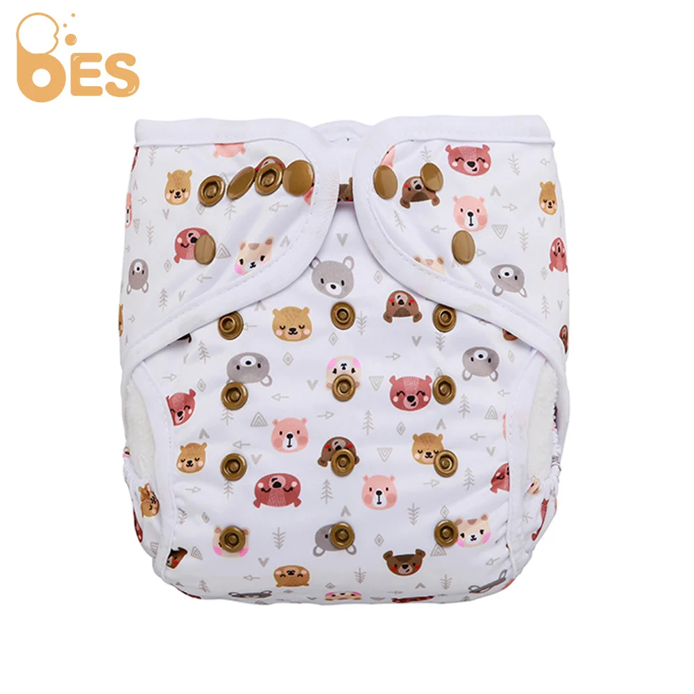 BES wholesale baby custom printed all in one cloth diaper nappies washable reusable cloth diapers