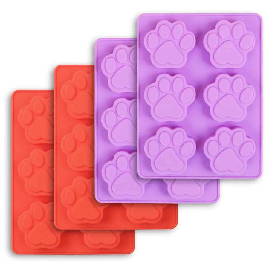 Chocolate Ice Cream Christmas Molds for Fondant Accessories Dog Paw Silicone Cake Tools 3~5days Silicon Cake Mold Moulds Kitchen
