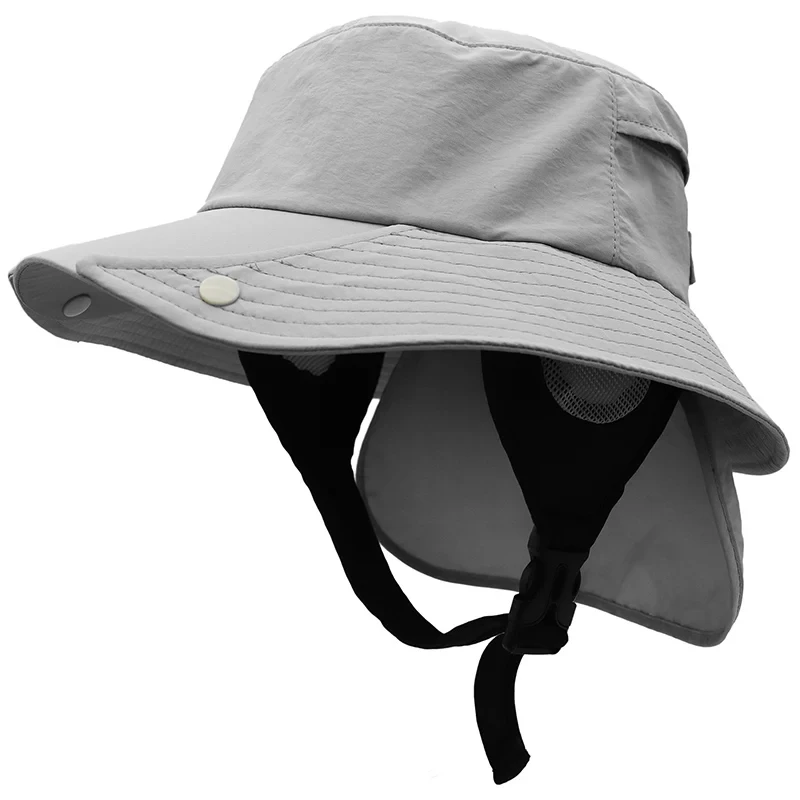 New Breathable Brim Sunshade Quick-Drying Beach Cool Surfing Hat Cap Custom Surf Bucket Hat