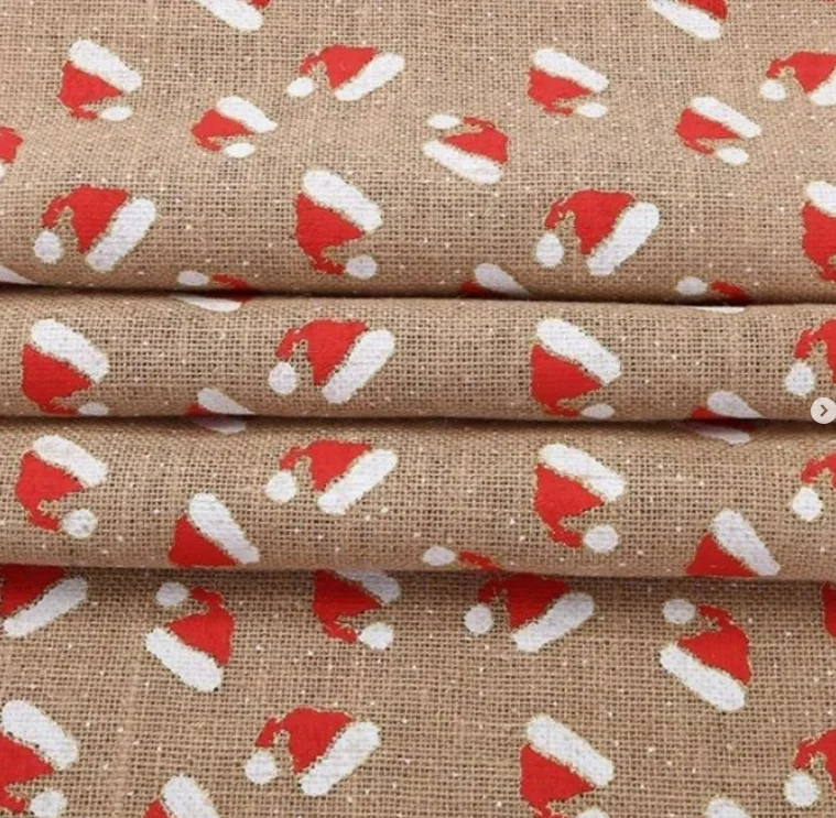 Wholesale Organic Jute Cloth Hemp Fabric 100% Jute Fabric Printed Burlap Fabric
