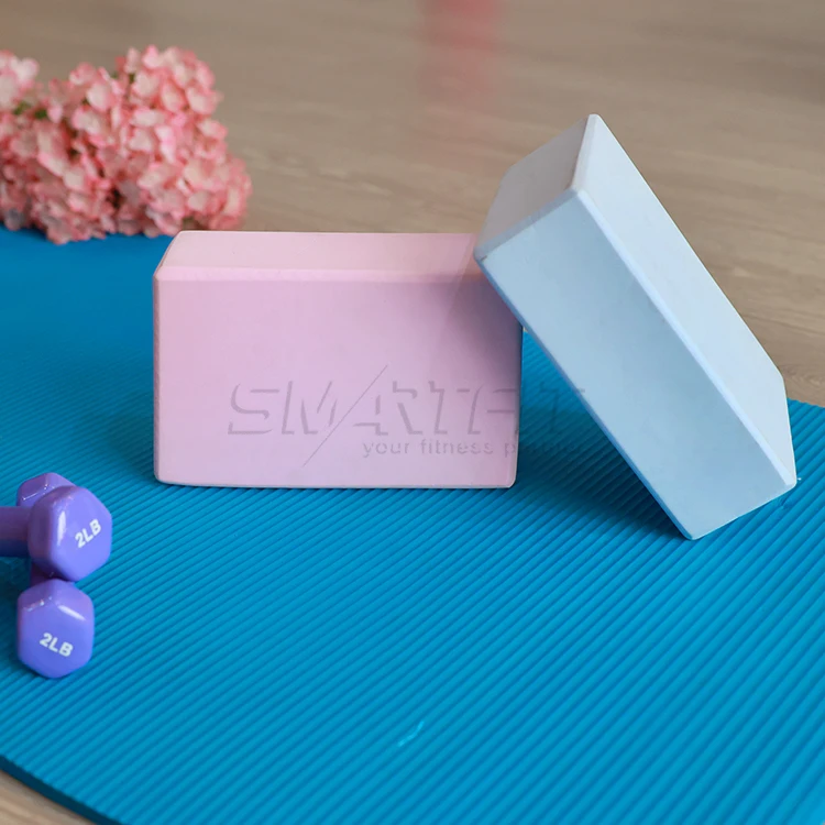 SMARTFIT Hot sales Light Weight High-Density EVA Yoga Brick  Non-Slip  Foam Block Customized Logo And Colourful Yoga Brick