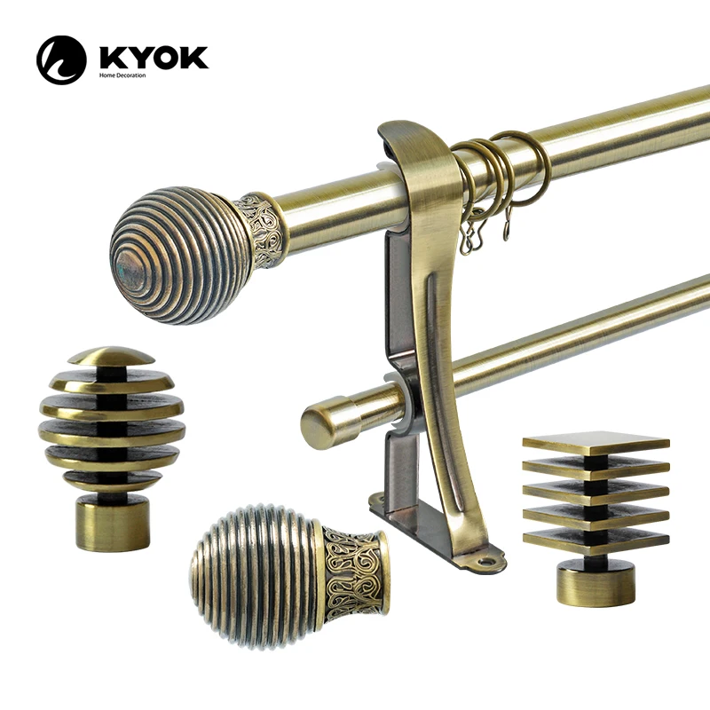 KYOK 2024 rod curtain with kenya market 25mm single  bracket