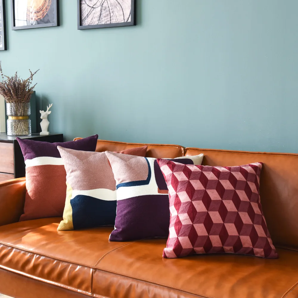 Boho Home Decor Sofa Chair Cushions Throw Pillows Cover Striped Jacquard Pillow Case Cover For Living Room