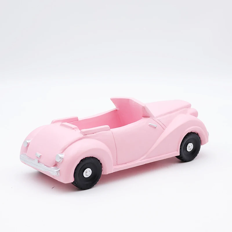 Custom pink resin open top classic car ashtray wholesale unique smoking accessories home bar decoration cigar ash trays logo
