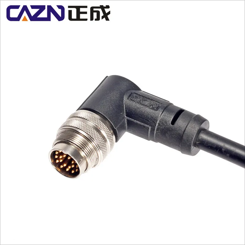 M16 connector 8pin 6pin 5pin C091 Aviation plug sensor waterproof circular signal connector IP67 PVC 19pin 24pin with PUR cable