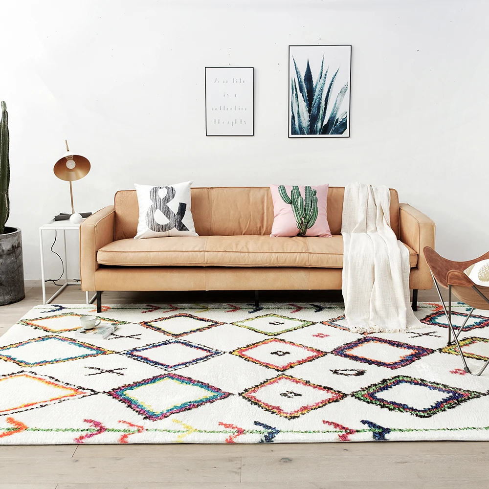 
Polyester Rib Stripe Floor Carpets Printed Rugs for Home Set 