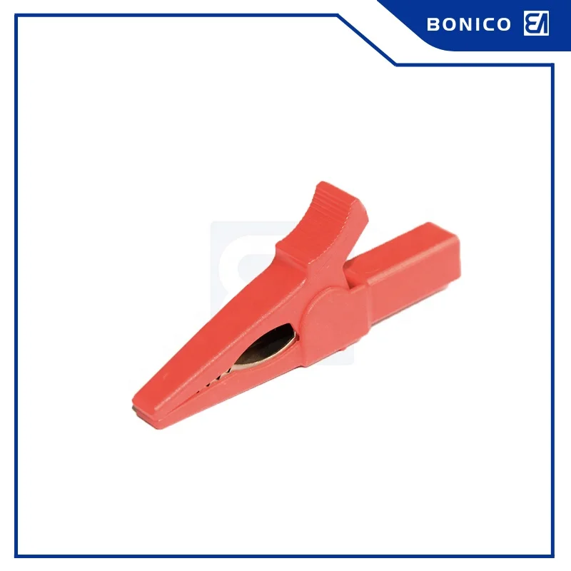 15A 80MM Nylon Insulated Material Nickel Plated Brass Test Alligator Clip