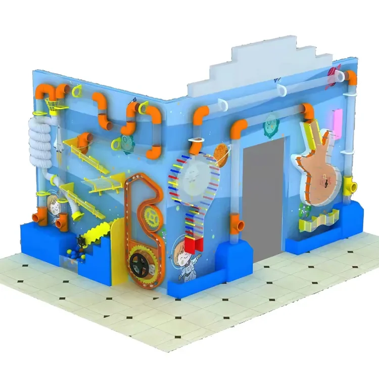 Space Science Theme Playroom Ocean Ball Wall Kids Interactive Tube Ball Wall Games Wall Panel Pipe Toys