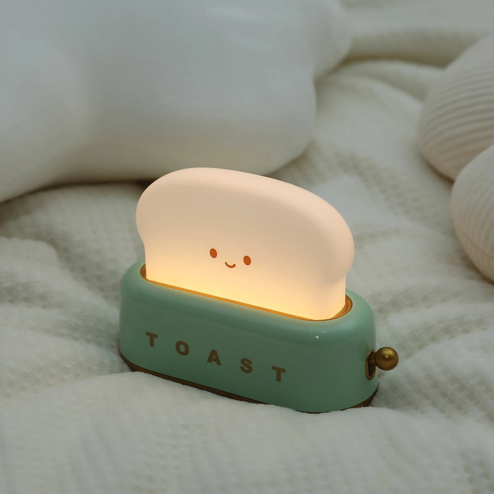 LED Night Light Toaster Lamp Modern Design Timer Adjustable Brightness Best Gift Women Boys Small 90 Novelty Mini Night Light