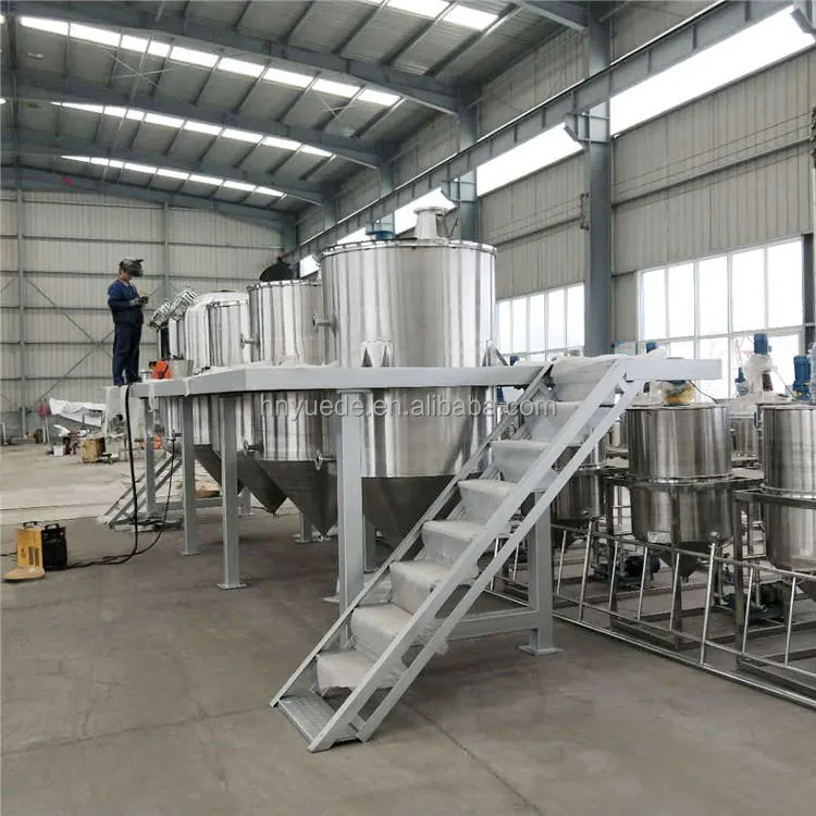 Animal Fat Cooking Fish Oil Refinery Equipment Mini Oil Refinery Plant
