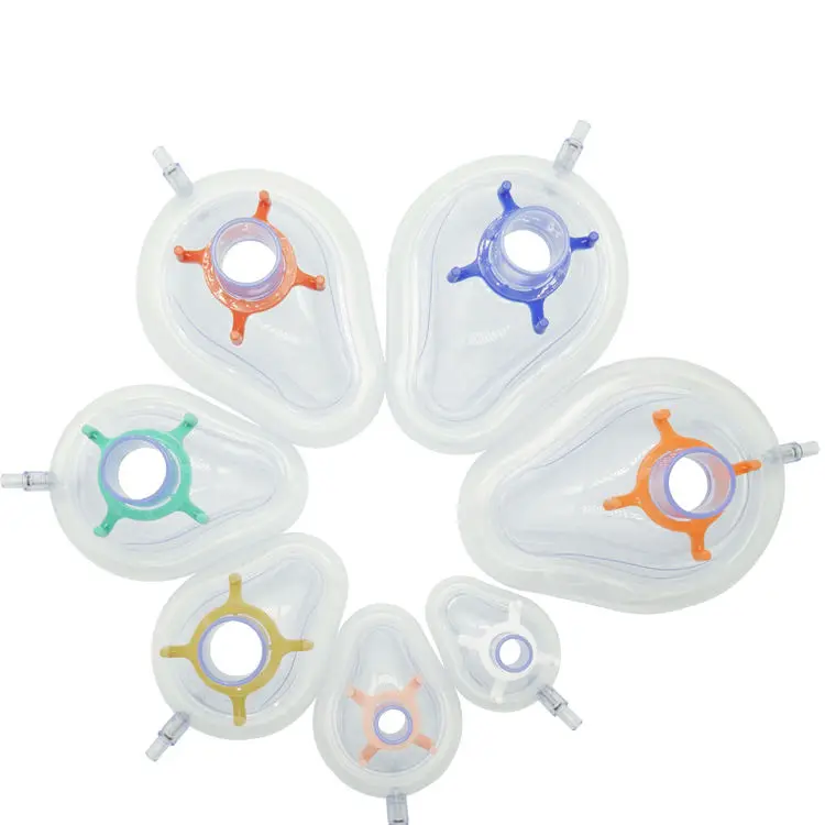 Factory Custom Medical Reusable PVC Transparent Anesthesia Breathing Mask For Adult