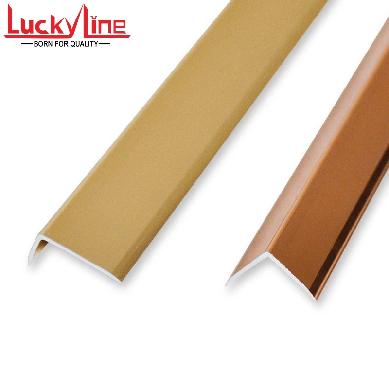 
Factory in Stock Multi Size Multi Color L Shape Aluminum Corner Trim for Home Decoration 