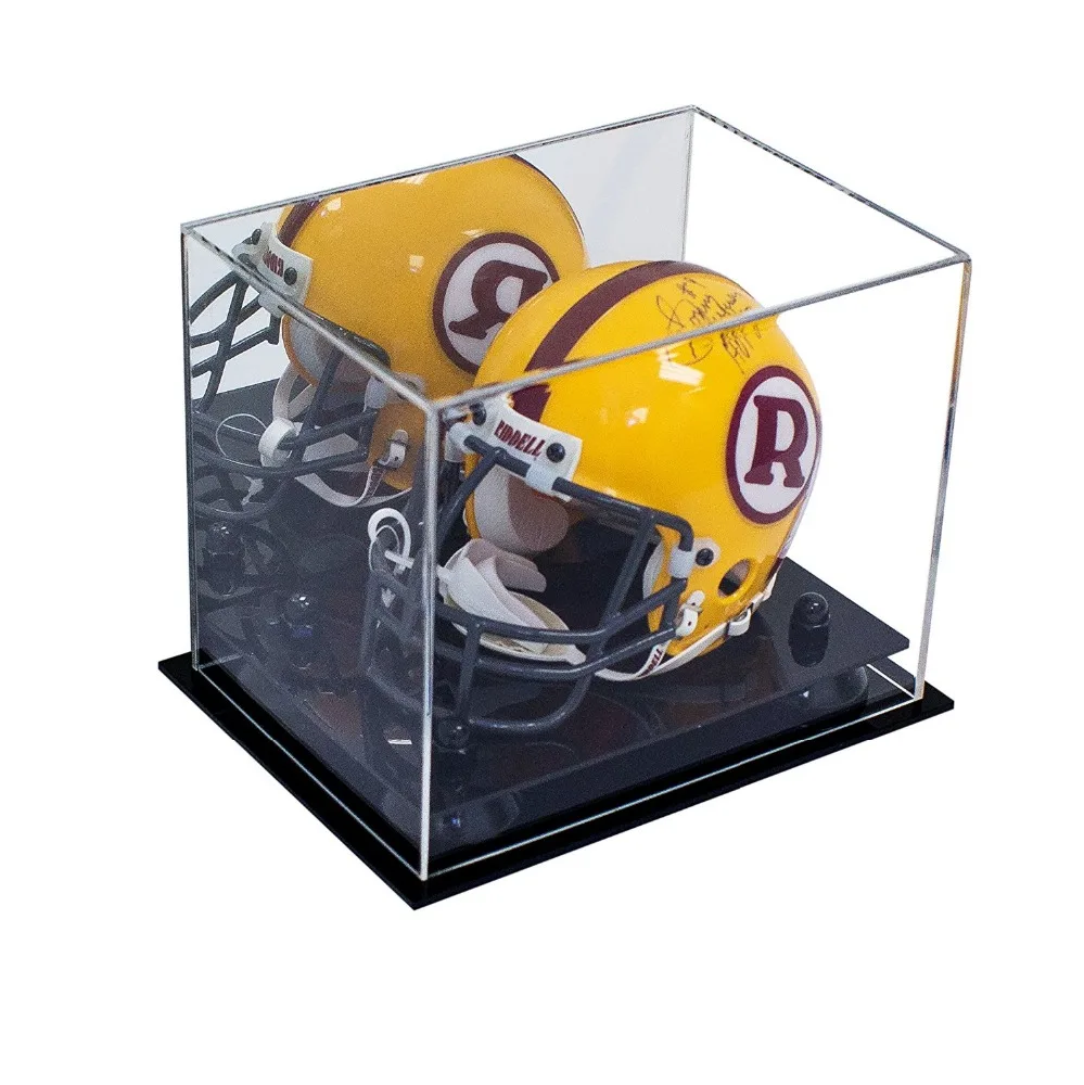 Plexiglass Sports Display Cases Clear Acrylic Football Mini Helmet Display Case