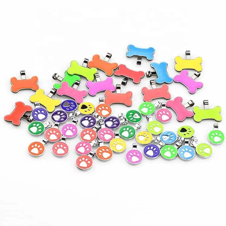 Wholesale Personalized Custom Stainless Steel Name Blank Pet Cat Dog Id Tag Pendant Collar Accessories