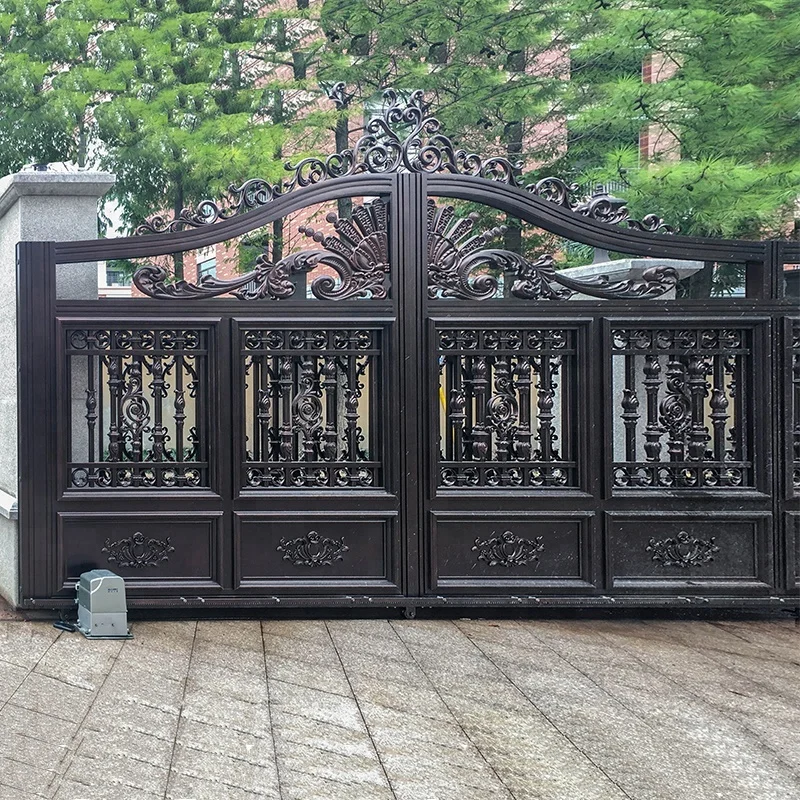 Bodun high quality price design automatic aluminium gate for driveway custom