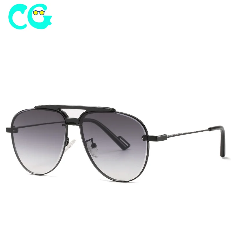 2020 Fashion Pilot Aviation Style Sunglasses Double Beams Vintage Gradient Brand Design Sun Glasses Oculos De Sol UV400